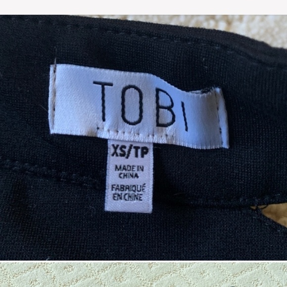 Tobi Black Cut Out Midi Skirt with slit - Picture 5 of 5